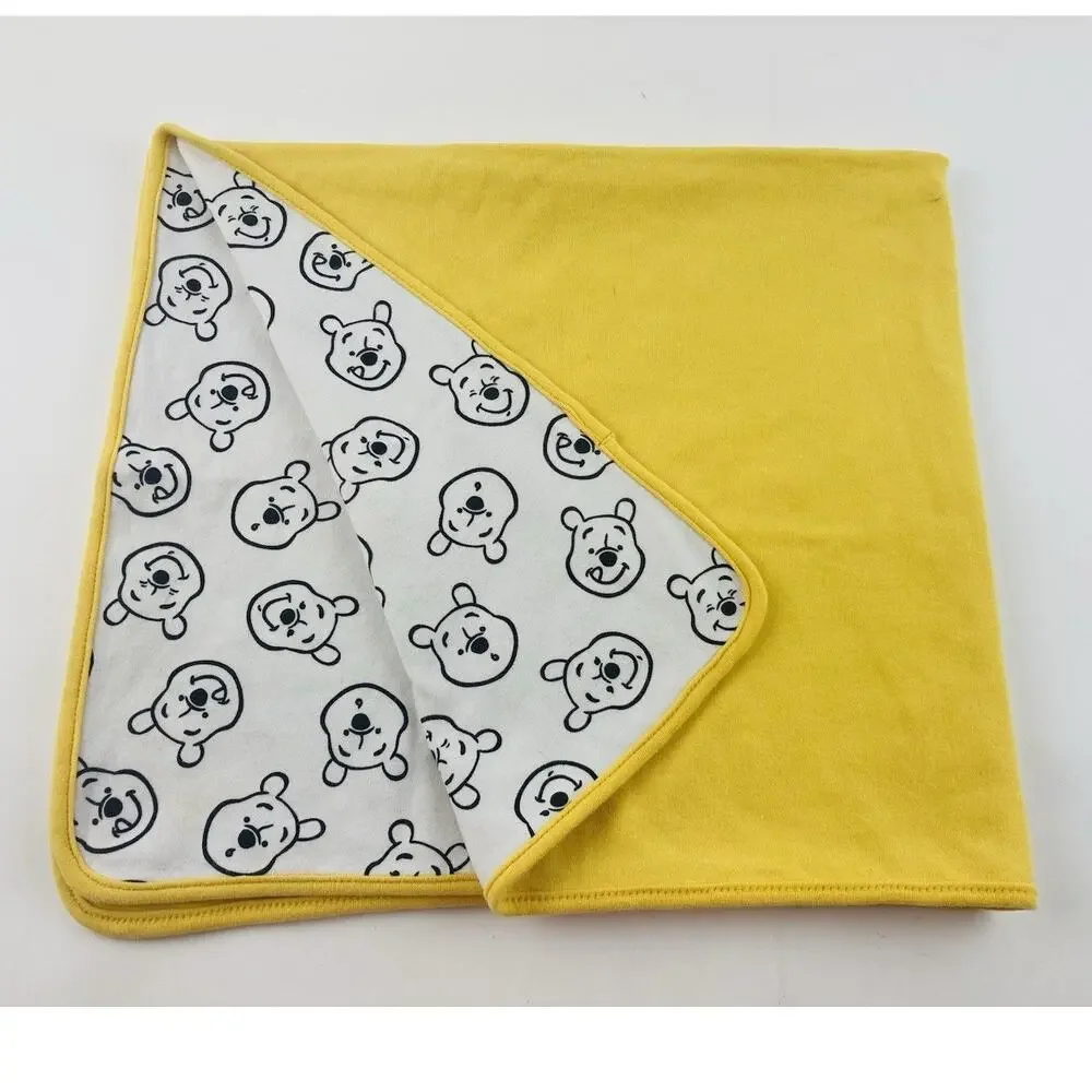 Rare Disney Winnie The Pooh 100% Cotton Baby Blanket Faces Black White Amazon Ye